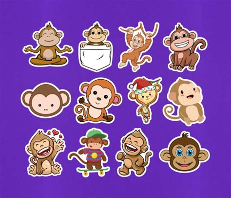 funny monkey stickers|monkey stickers for women.